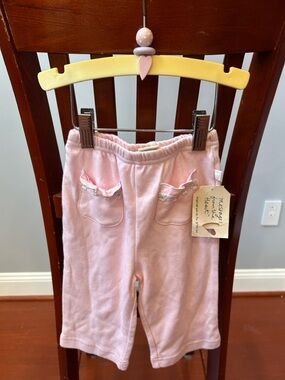 Kids Pink Pull-On Pants with Pocket Bows
